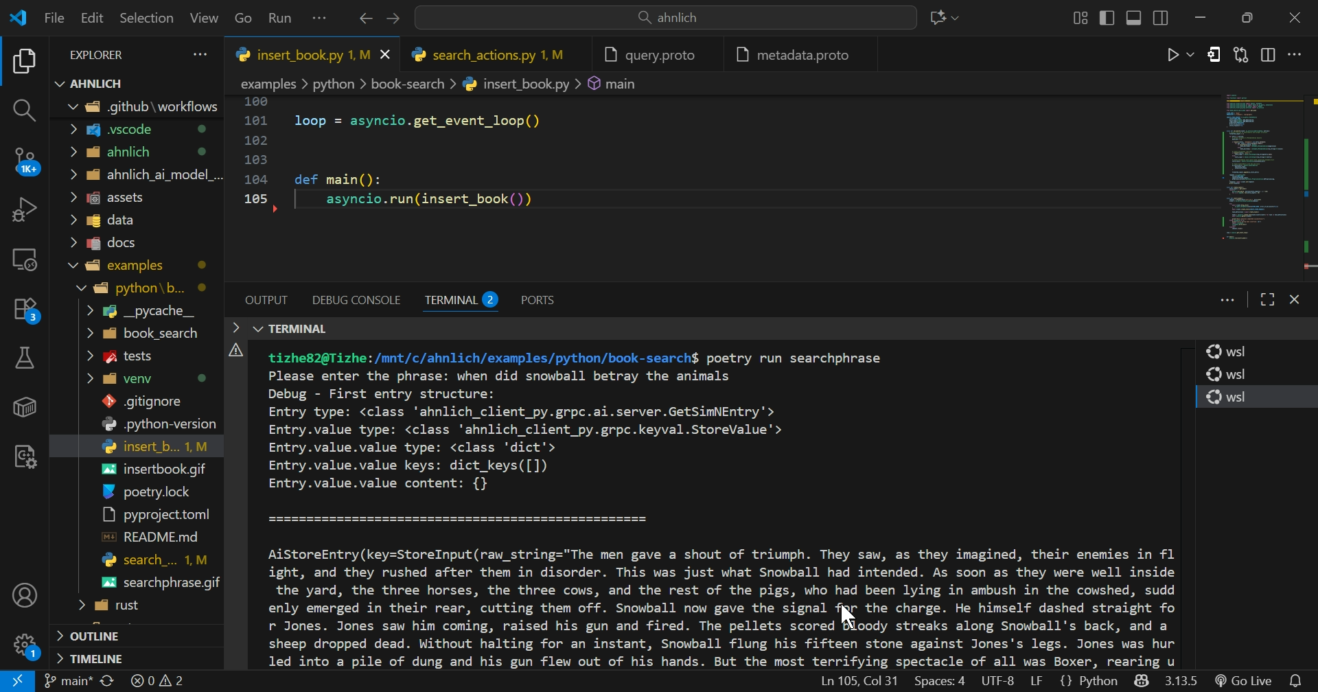 Example for Index and search items-1